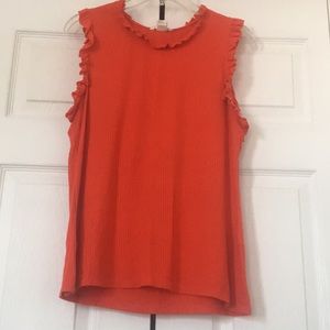 H&M Coral Ruffle Tank Top